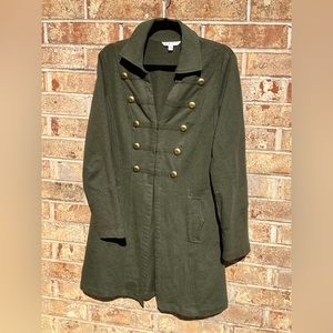 CAbi Size M army green military style duster jacket blazer